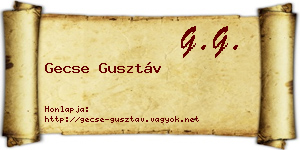 Gecse Gusztáv névjegykártya