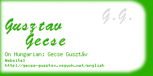 gusztav gecse business card